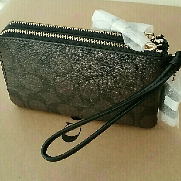 ♥️ COACH DOUBLE ZIP WRISTLET♥️❗NEW WITH TAGS ♥️❗ - Picture 4 of 9
